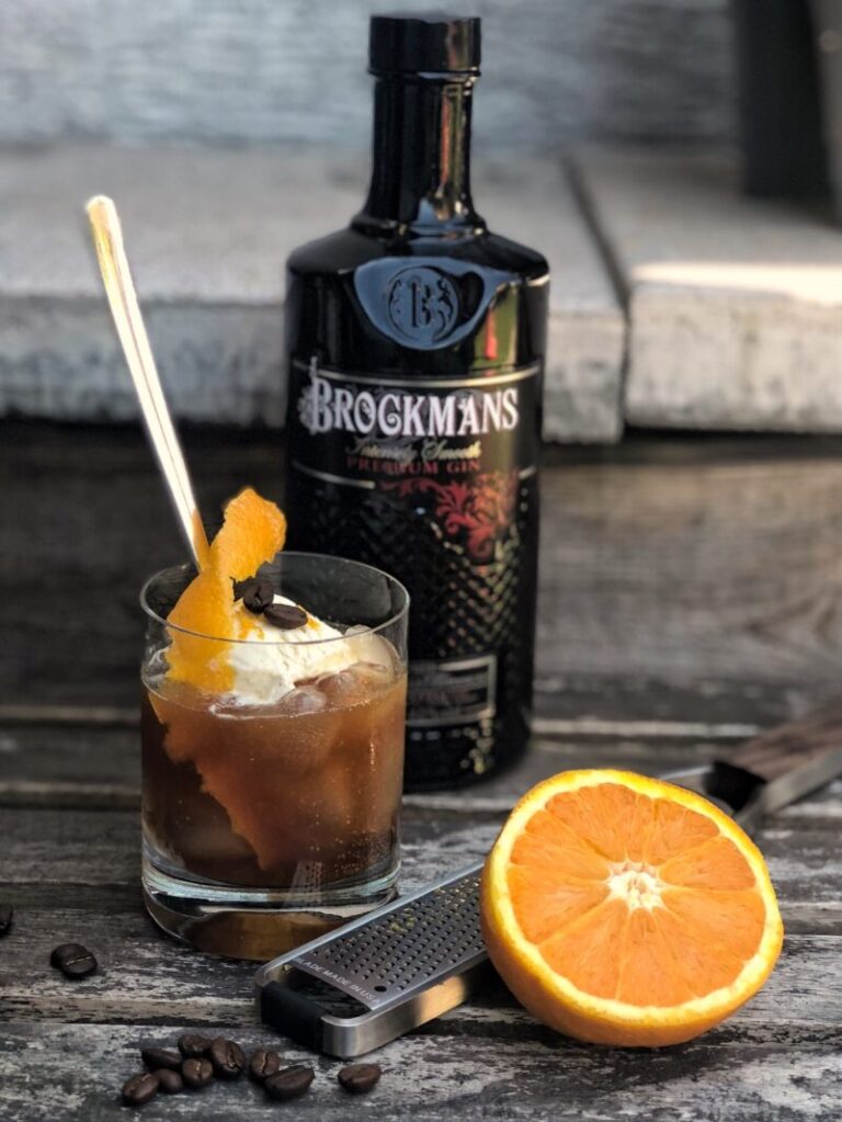 Espresso Orangen Gin mit Vanilleeis