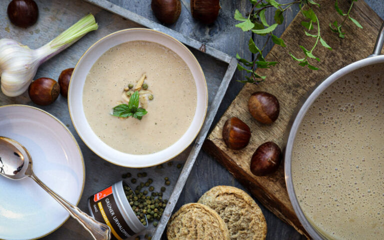 Maronencremesuppe mit Ahornsirup – cremig, würzig & perfekt für den Winter