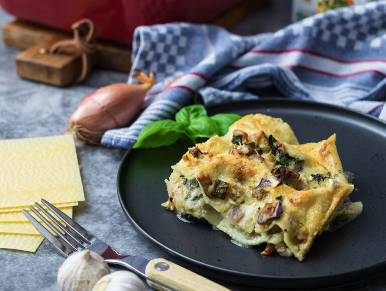 Grüne Veggie Lasagne – einfaches Rezept ohne Fleisch
