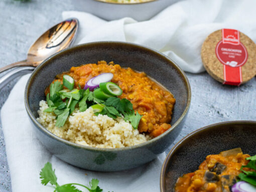 Linsen-Auberginen-Curry