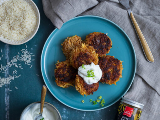 Apfel-Reis-Bratlinge mit Curry