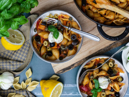 Pasta mit Ratatouille-Sauce – Mediterraner One Pot Genuss