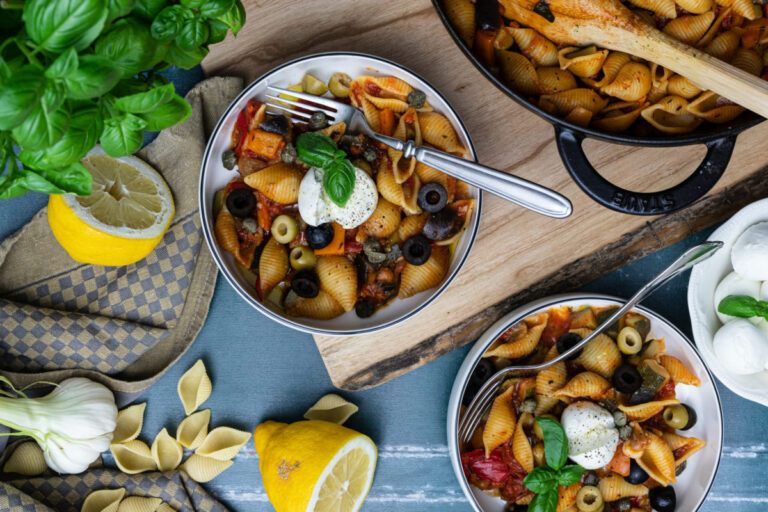 Pasta mit Ratatouille-Sauce – Mediterraner One Pot Genuss