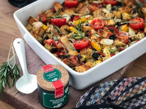 Mediterraner Brotauflauf – Resteverwertung mit Genuss
