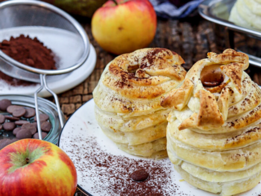 Gefüllte Blätterteigbirnen mit Marzipan – aus dem Ofen