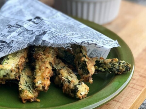 Zucchinipommes mit Parmesan aus dem Ofen