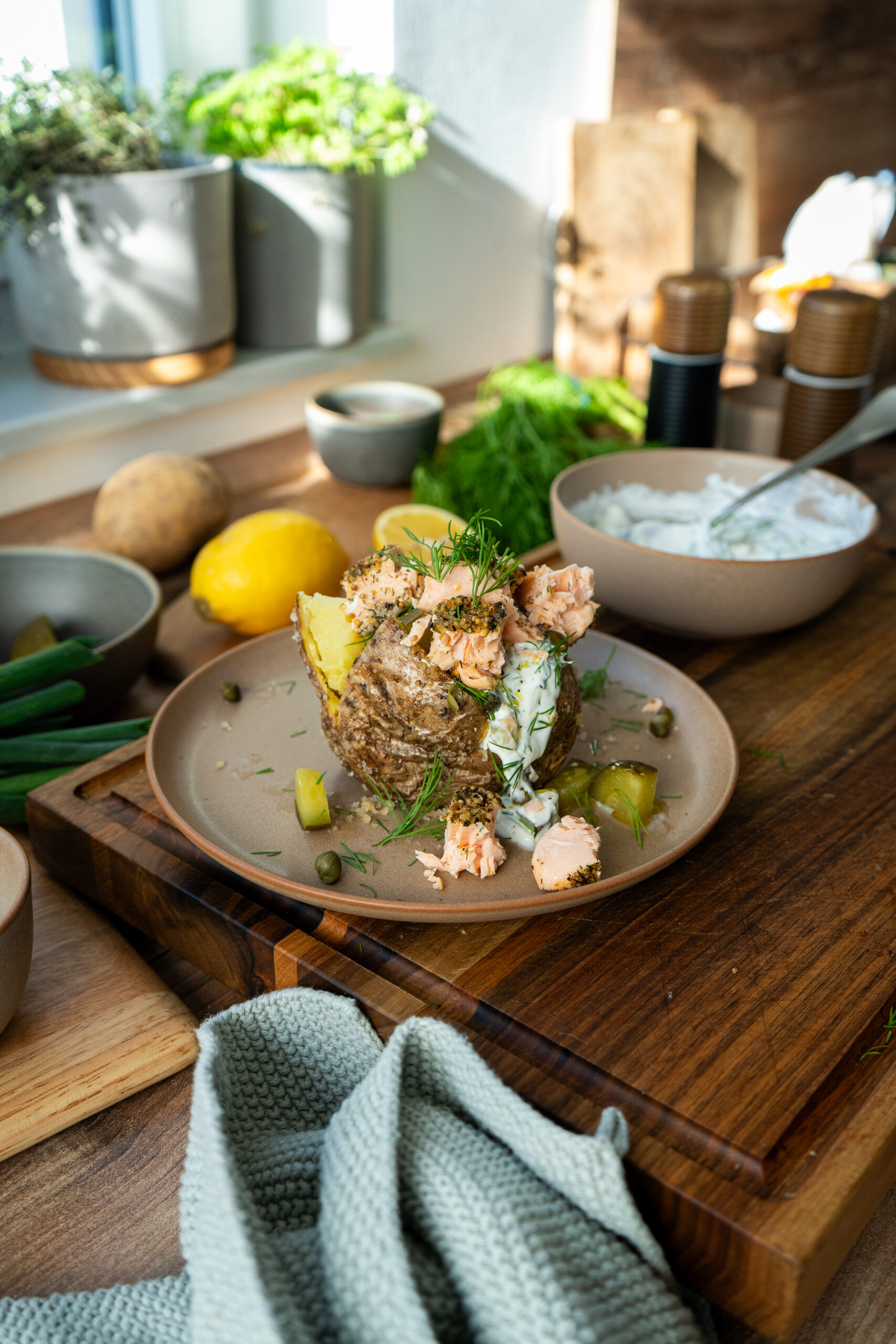 Ofenkartoffel mit Lachs aus der Heißluftfritteuse_2 Ofenkartoffel mit Lachs aus der Heißluftfritteuse_2