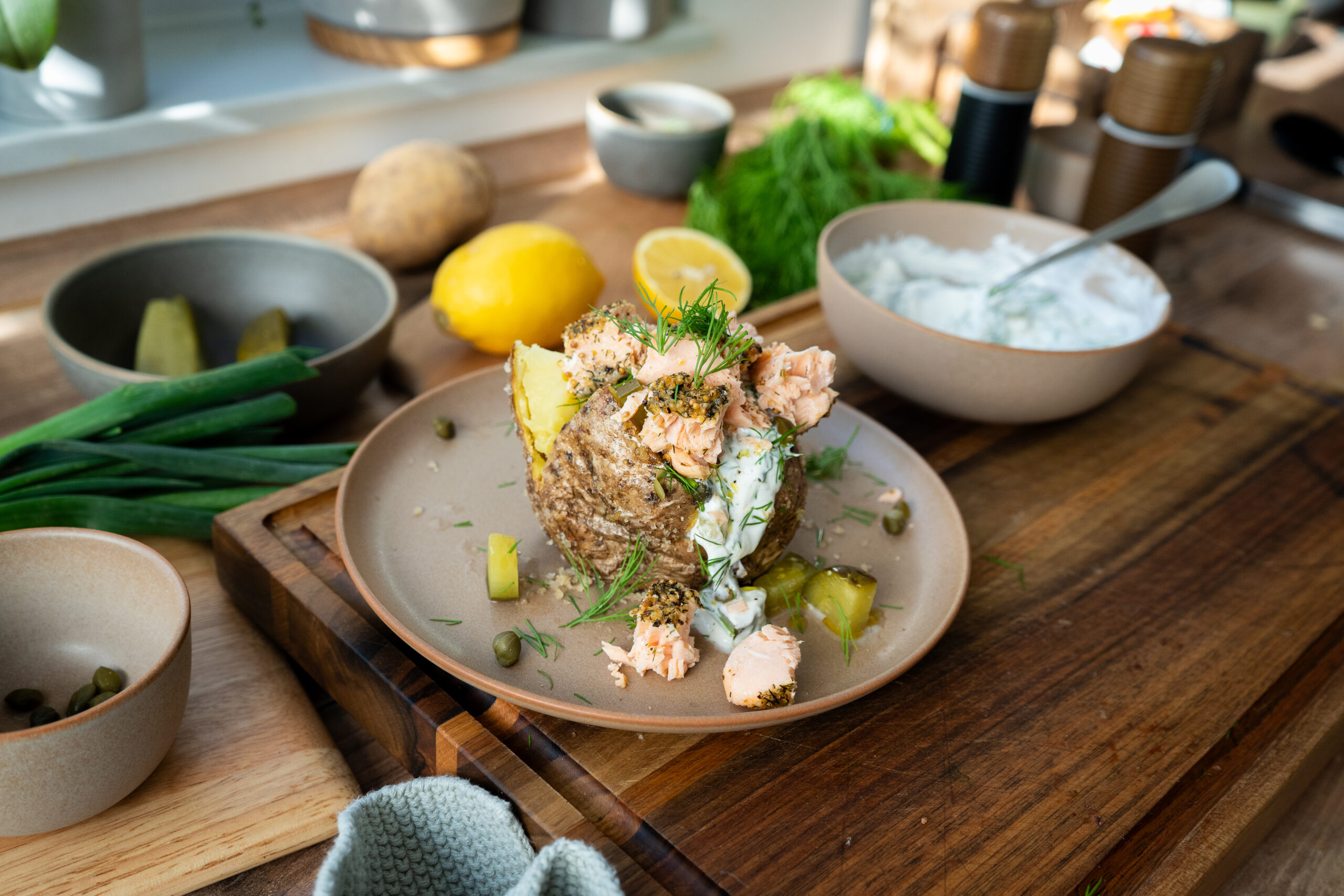 Ofenkartoffel mit Lachs Ofenkartoffel mit Lachs