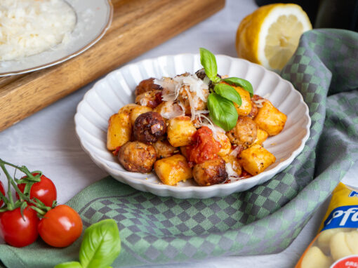 Pfannen-Gnocchi mit Salsiccia aus der Heißluftfritteuse